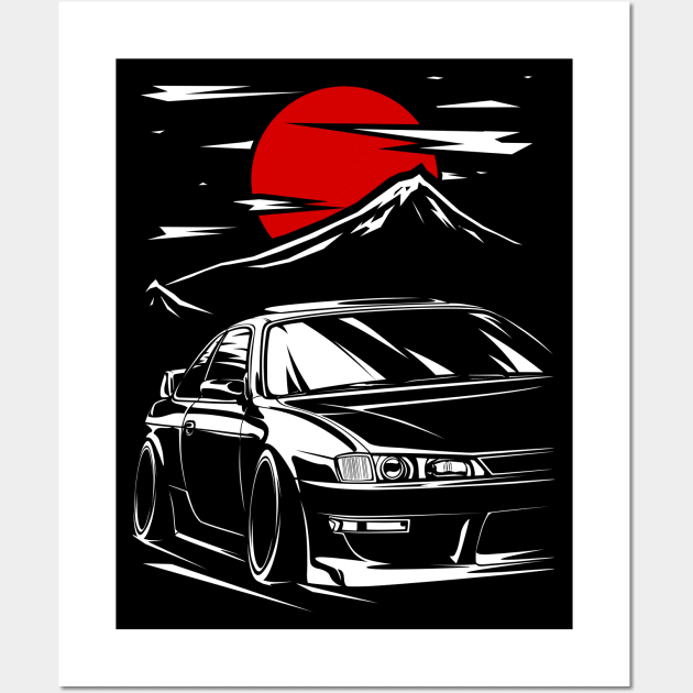 Silvia s14 Kouki Touge Wall Art by racingfactory